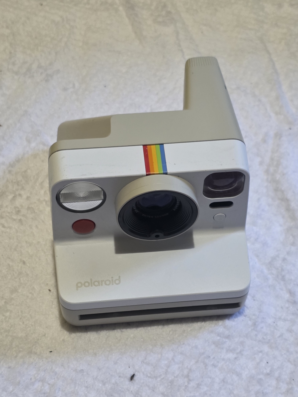 Polaroid Instant Camera - White with Rainbow Stripe